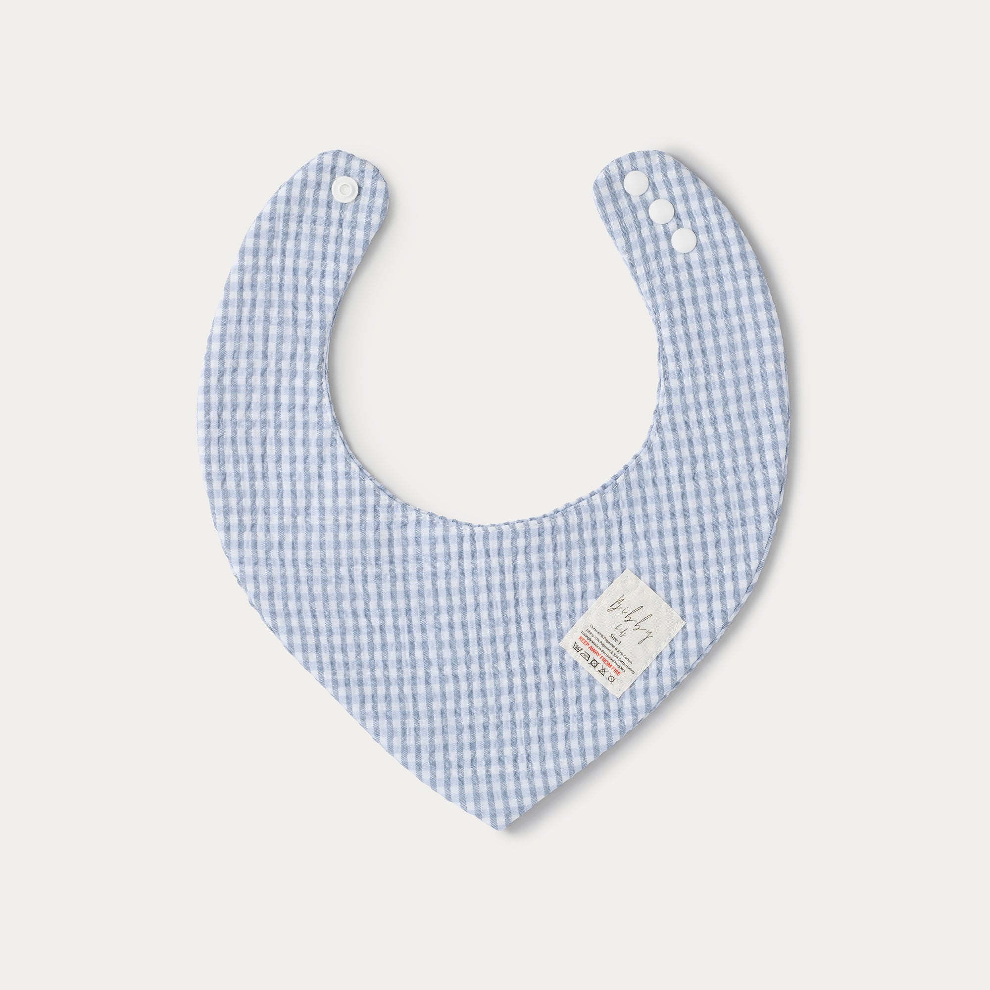 Blue Seersucker Bandana