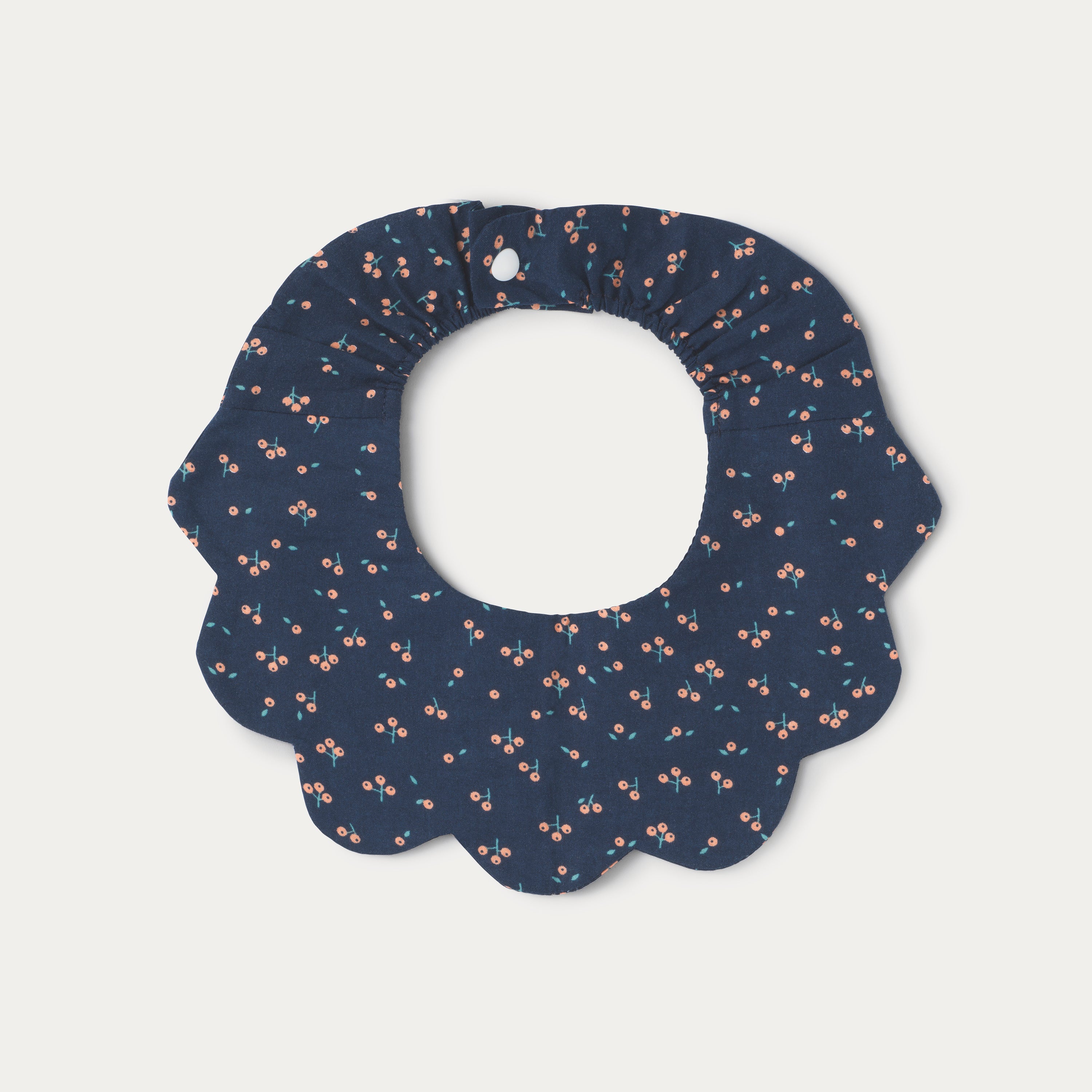 Navy Cherry Blossom Scallop