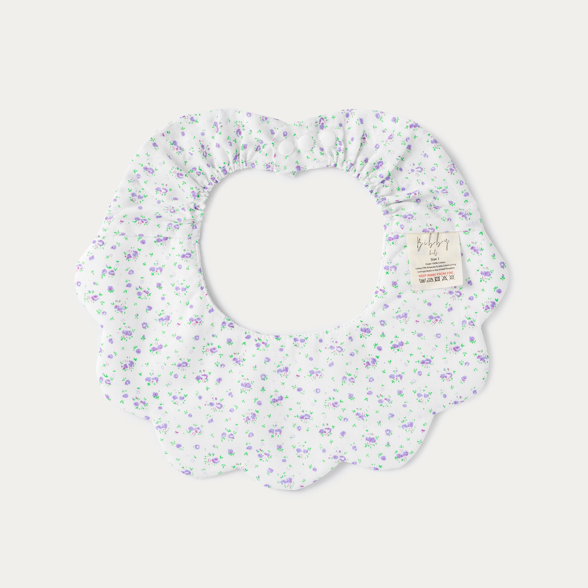 Purple Ditsy Blossom Scallop