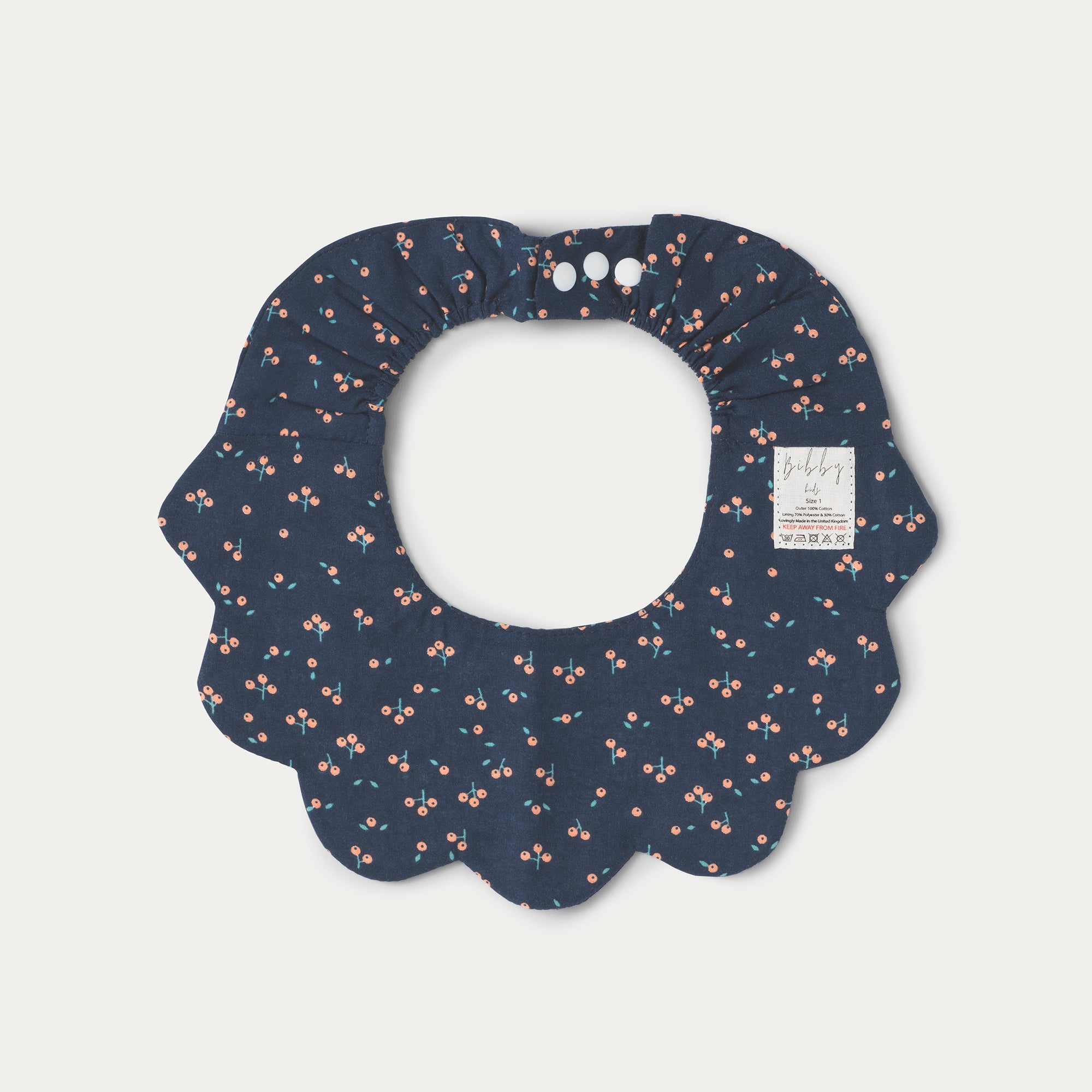 Navy Cherry Blossom Scallop