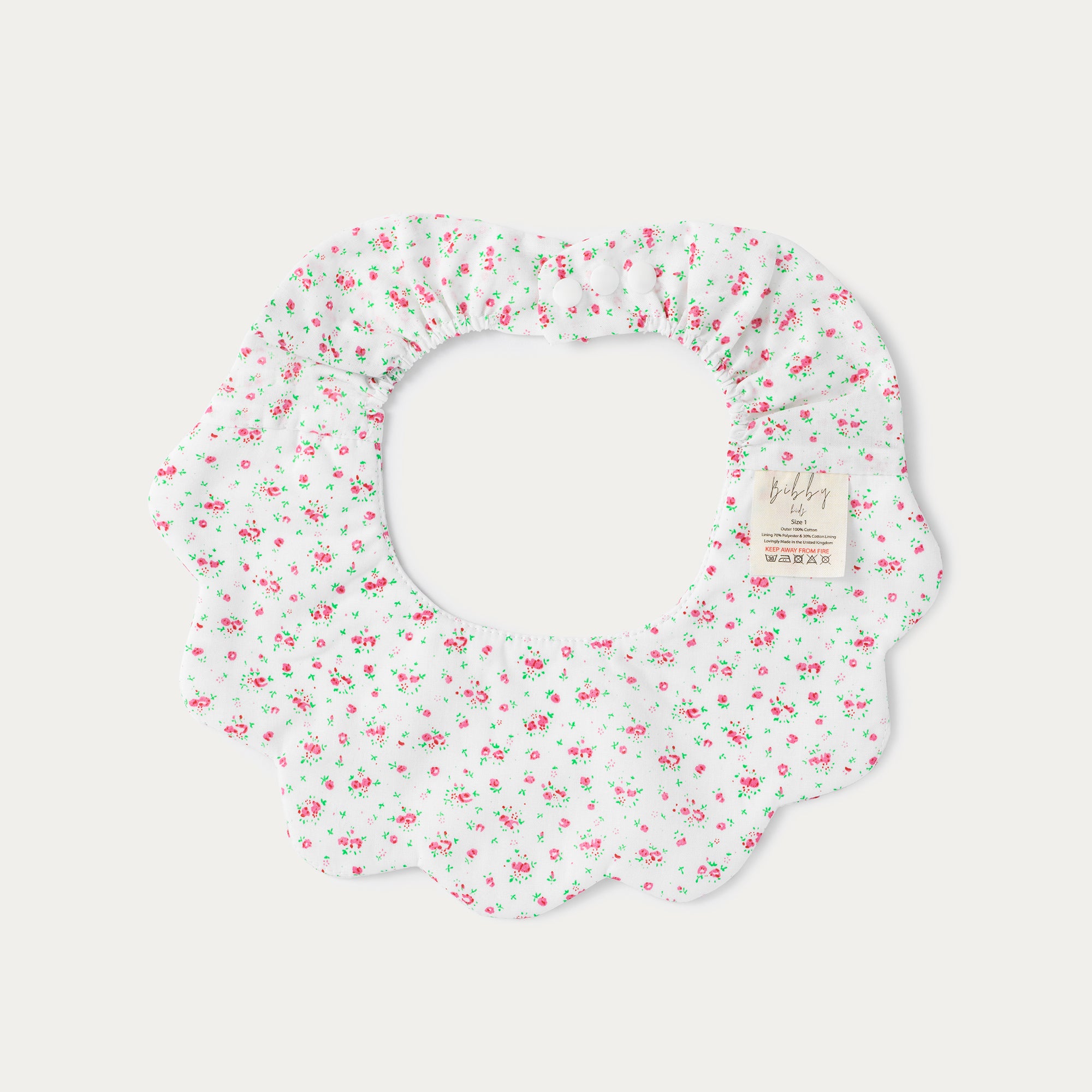 Pink Ditsy Blossom Scallop