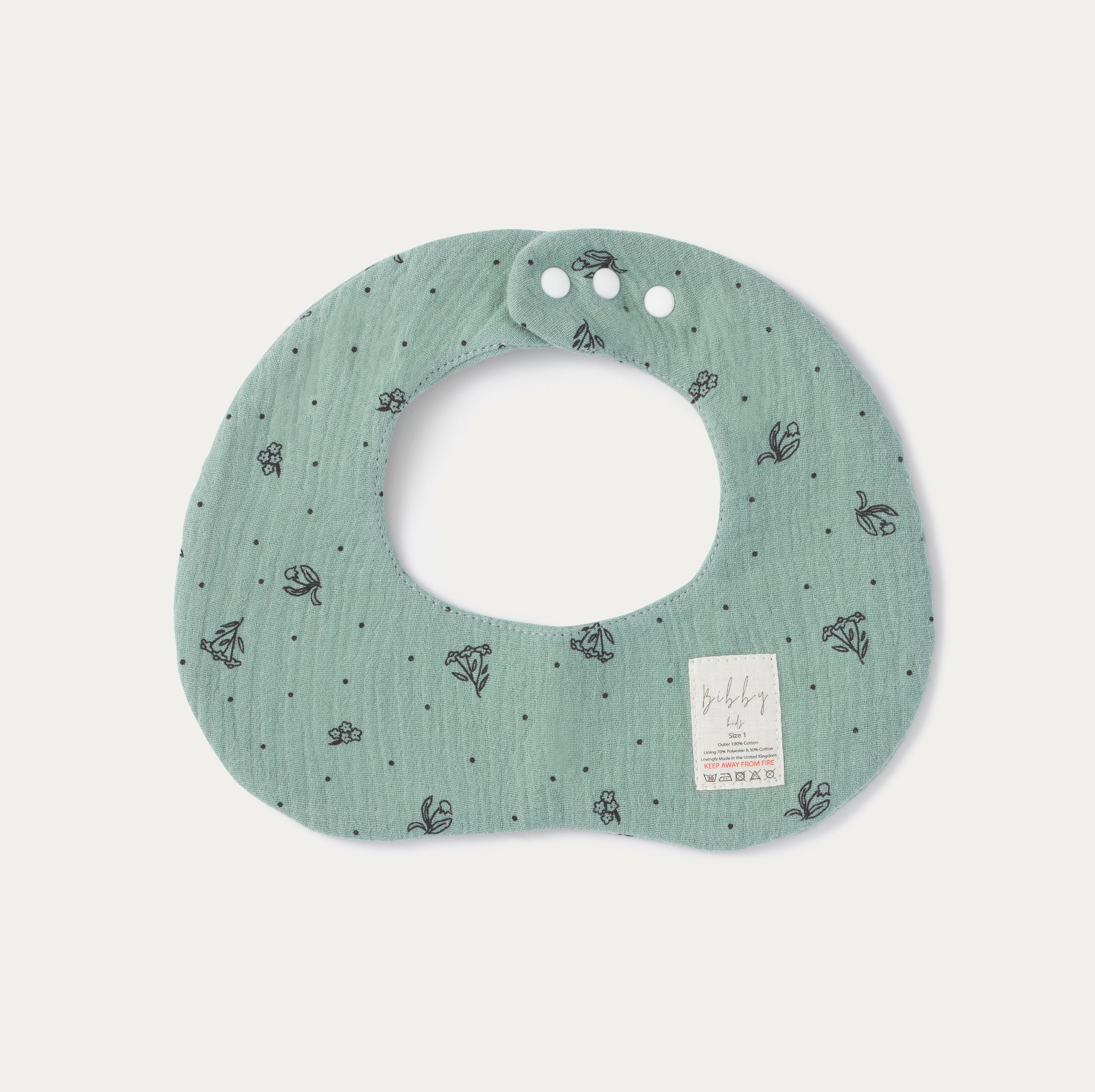 Green Double Gauze Flower Peter Pan