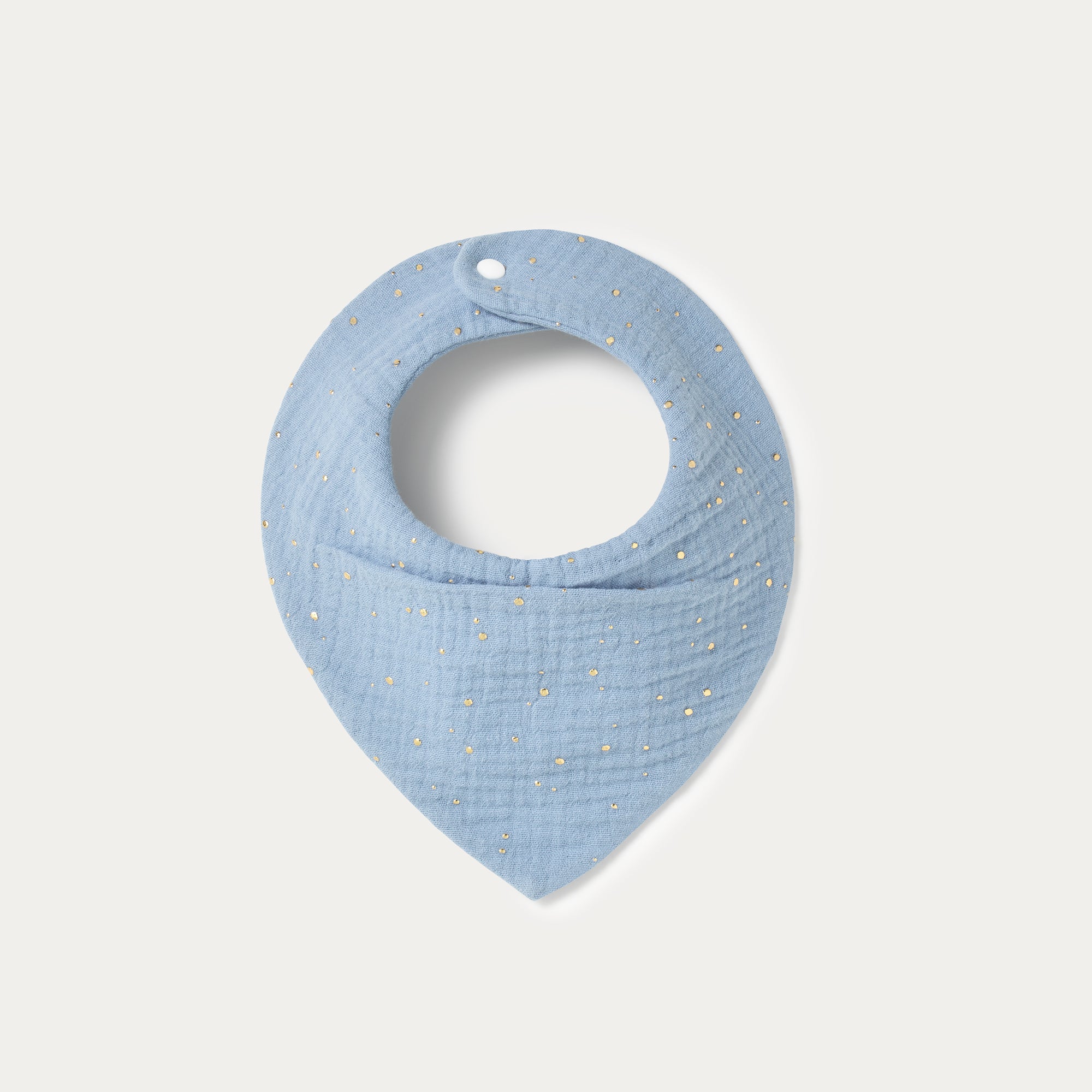 Light Blue Gold Dot Bandana